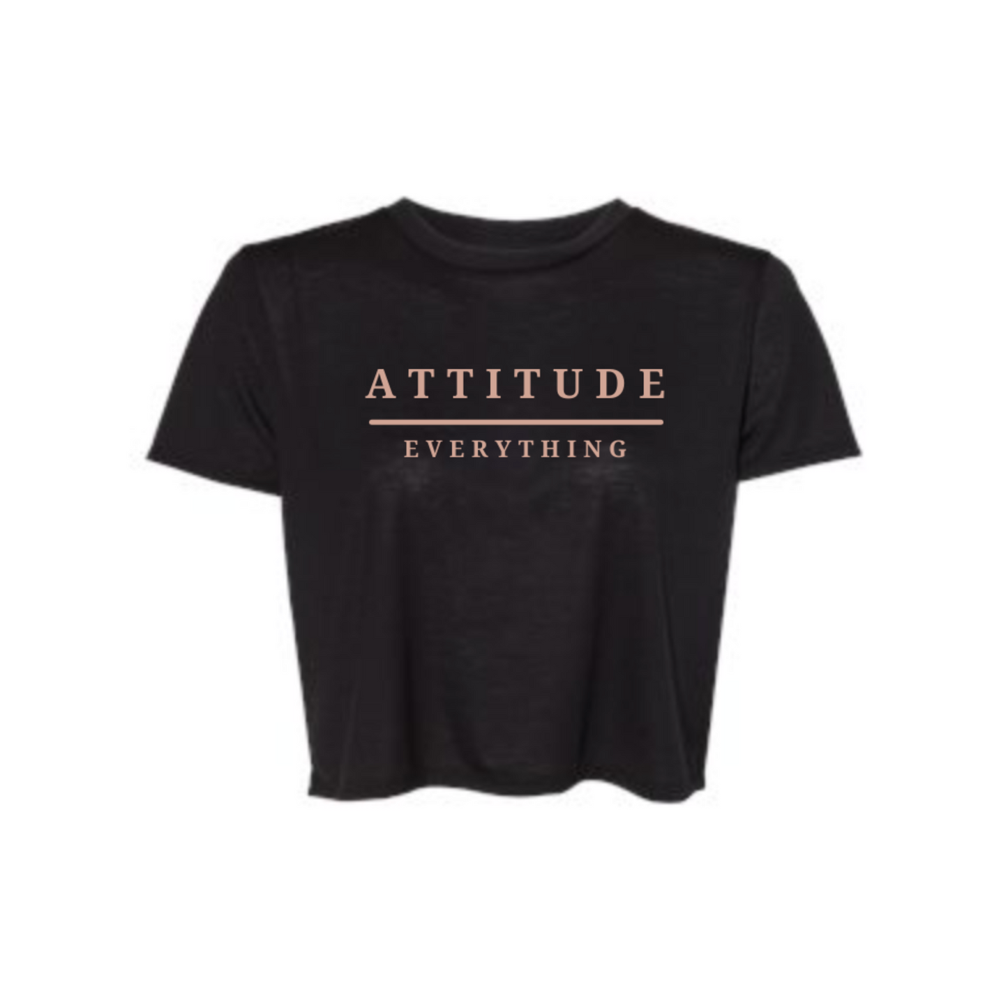 ATTITUDE OVER EVERYTHING- loose fit crop tee