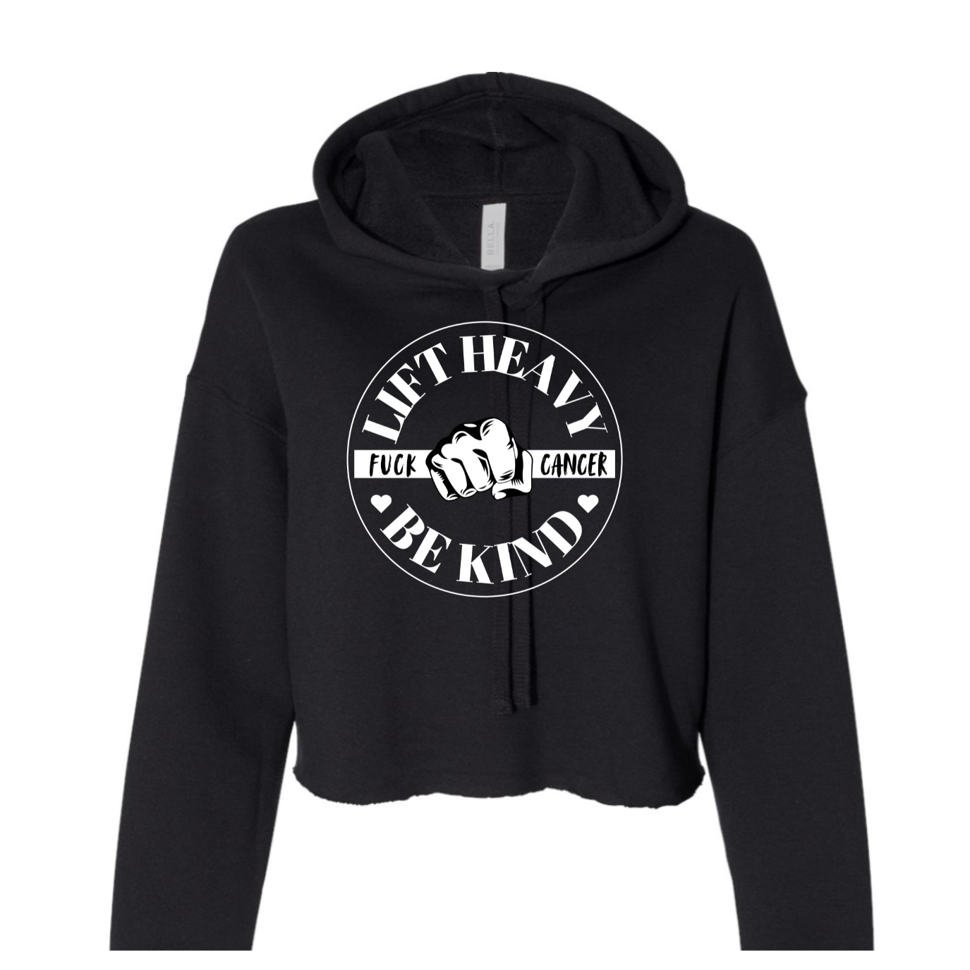 FUCK CANCER- Lightweight crop long sleeve hoodie