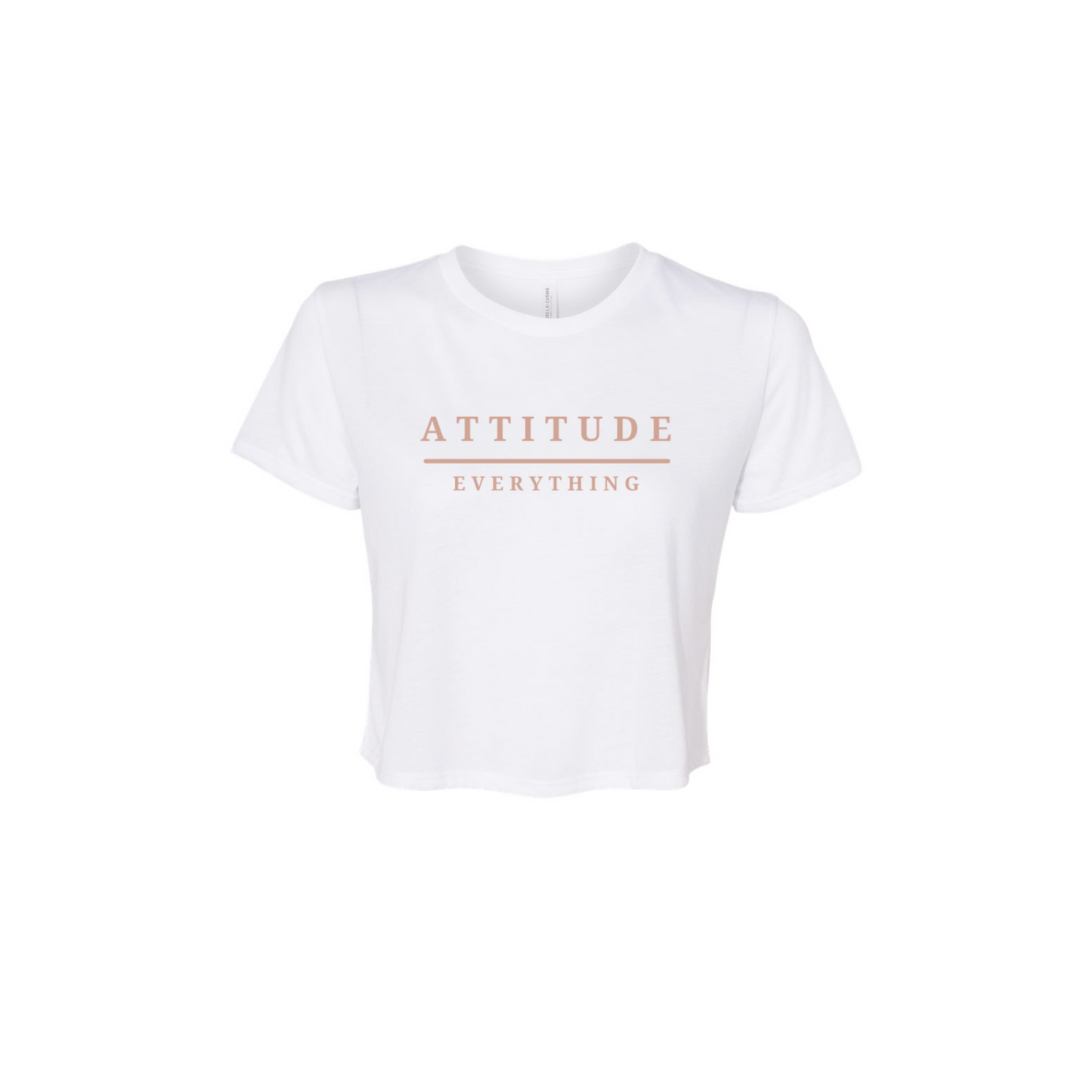 ATTITUDE OVER EVERYTHING- loose fit crop tee