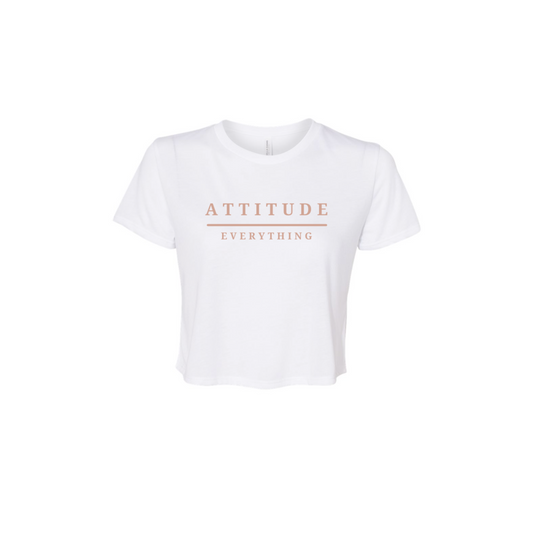 ATTITUDE OVER EVERYTHING- loose fit crop tee