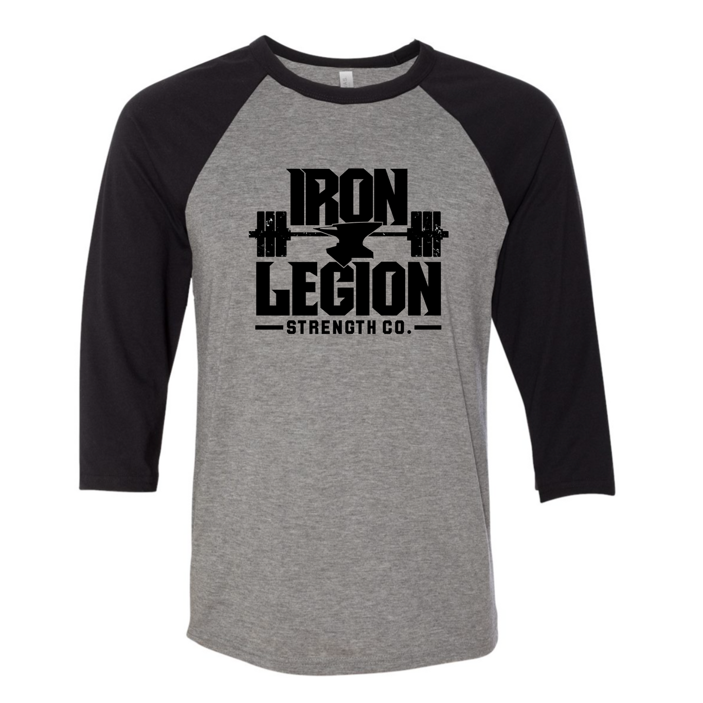 Iron Legion- IMPERFECT- Three-quarter sleeve baseball tee