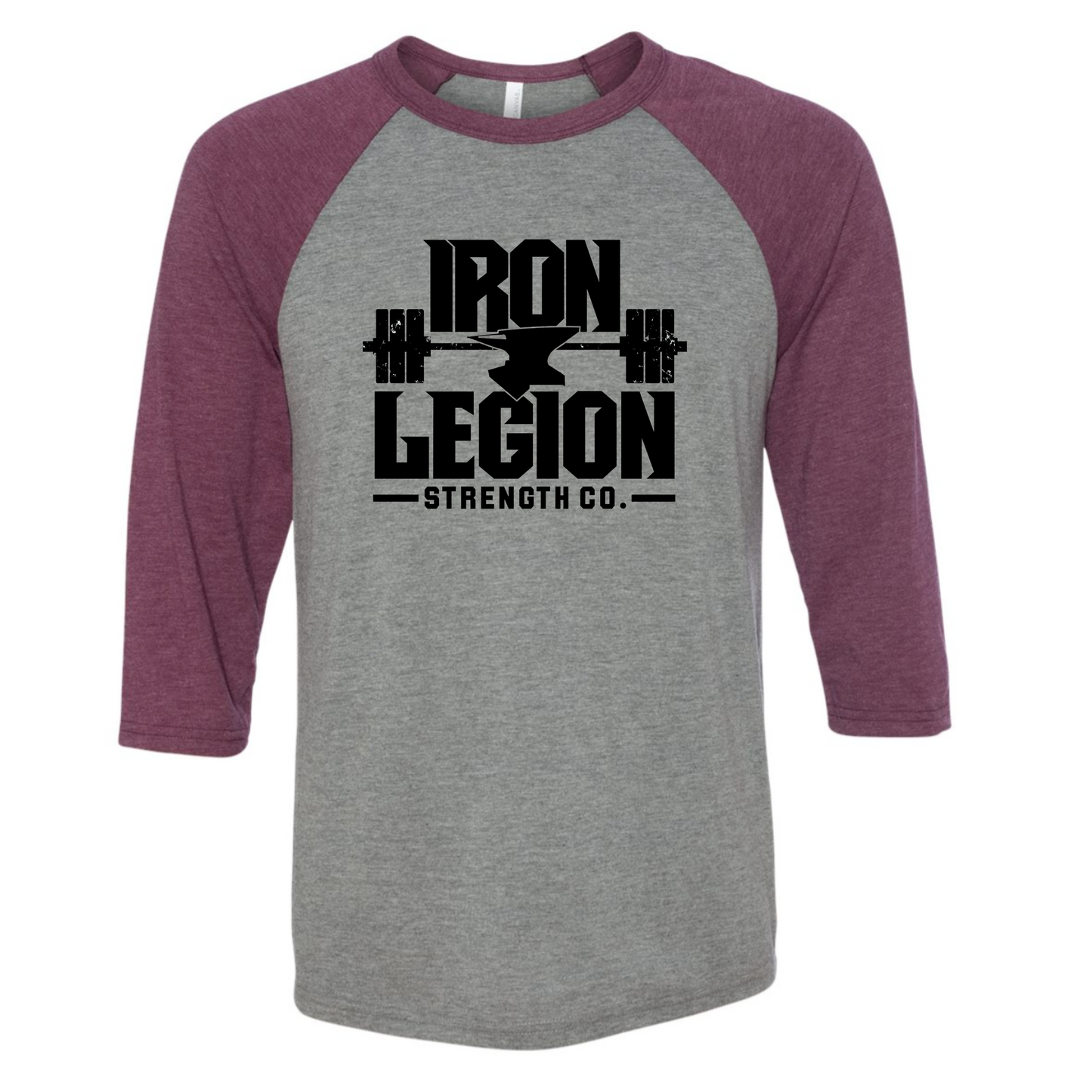 Iron Legion- IMPERFECT- Three-quarter sleeve baseball tee