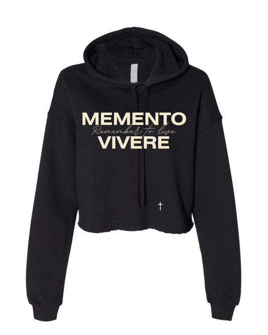 REMEMBER TO LIVE - Cropped long sleeve hoodie