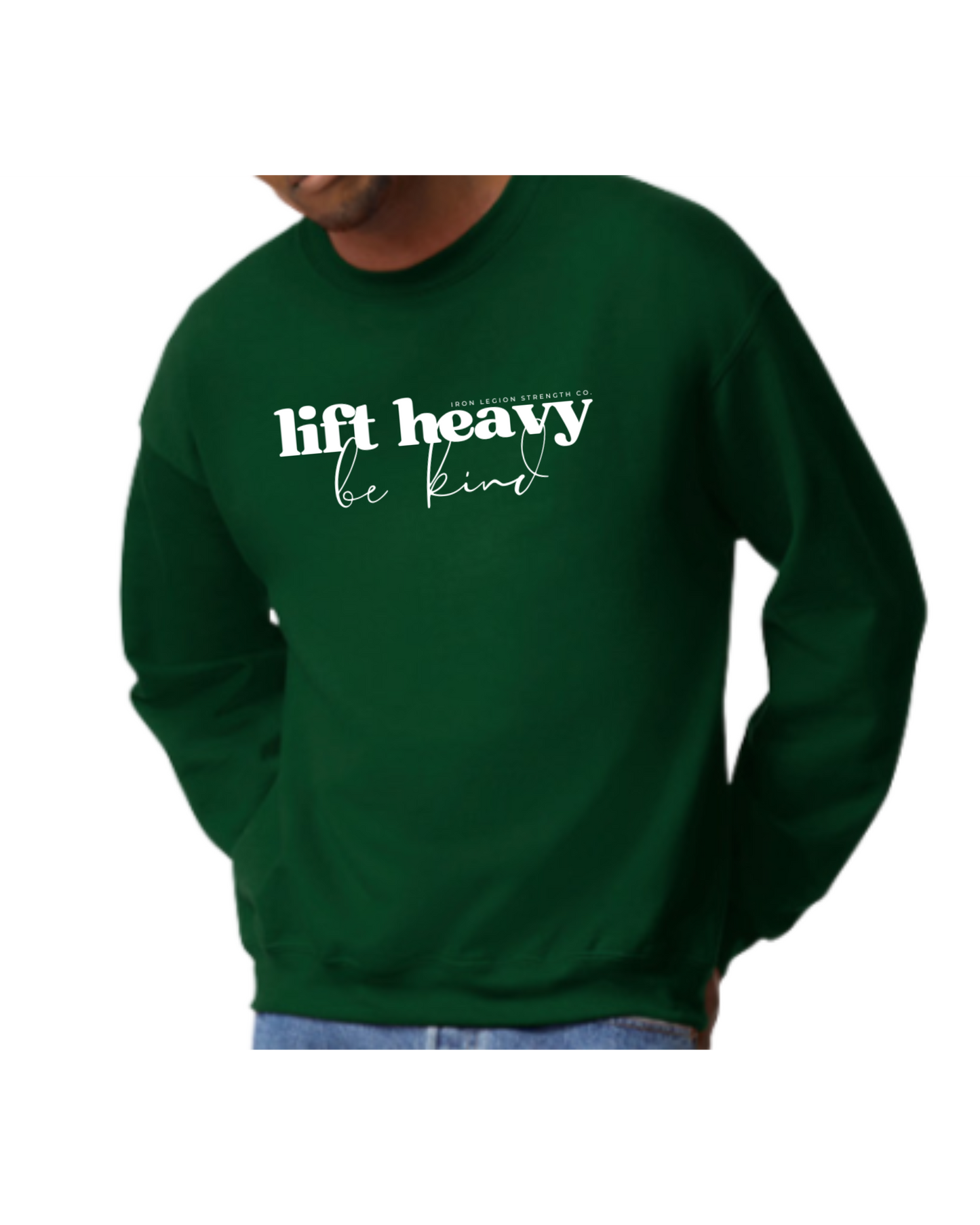 Lift Heavy Be Kind -IRON LEGION RETRO Edition- Unisex Crewneck sweatshirt