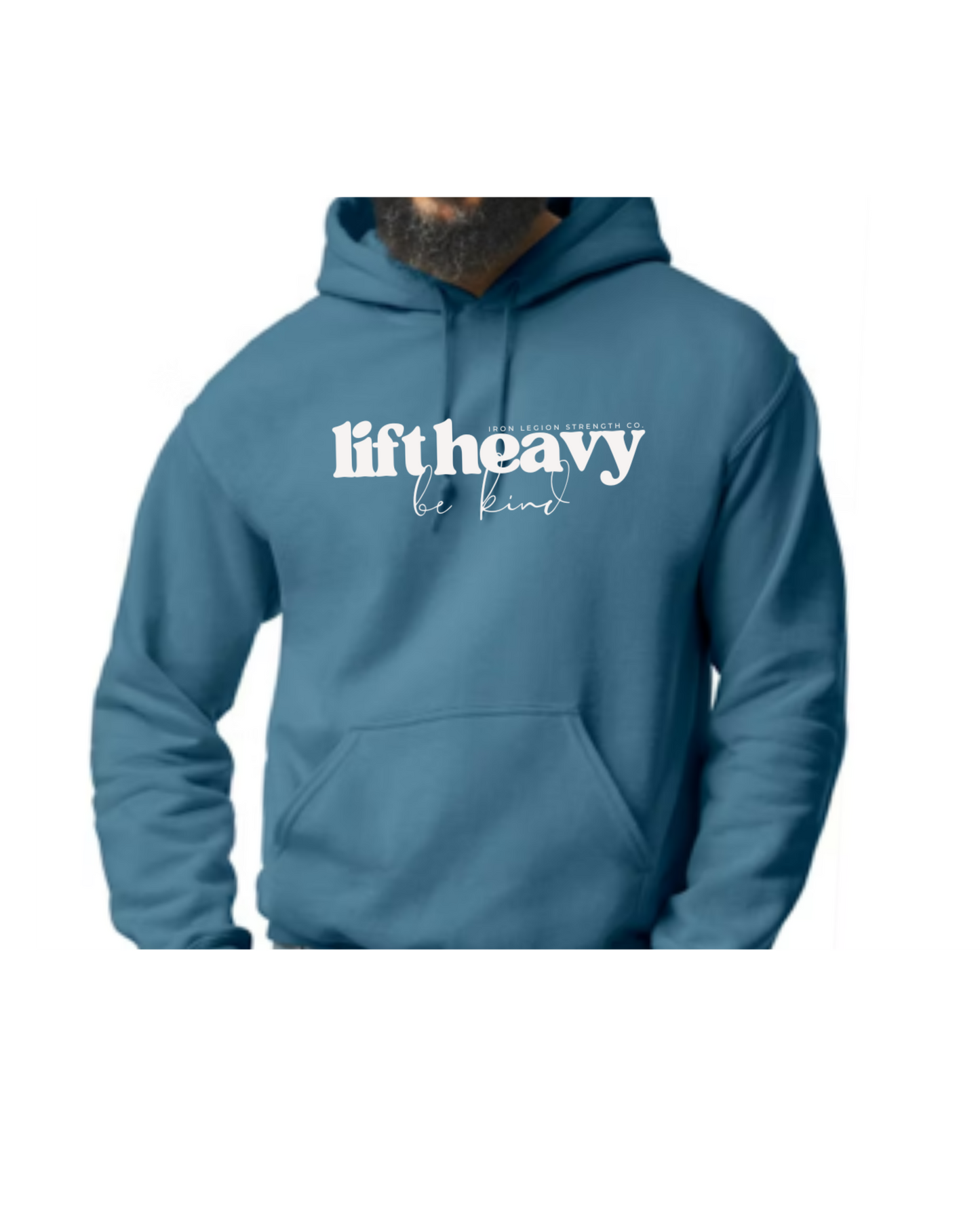 Lift Heavy Be Kind -IRON LEGION RETRO Edition- Unisex Pullover Hoodie