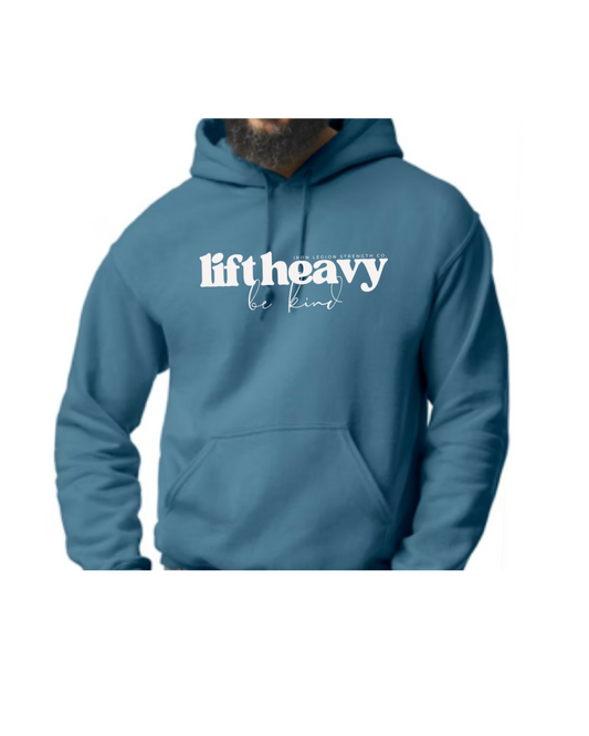 Lift Heavy Be Kind -IRON LEGION RETRO Edition- Unisex Pullover Hoodie