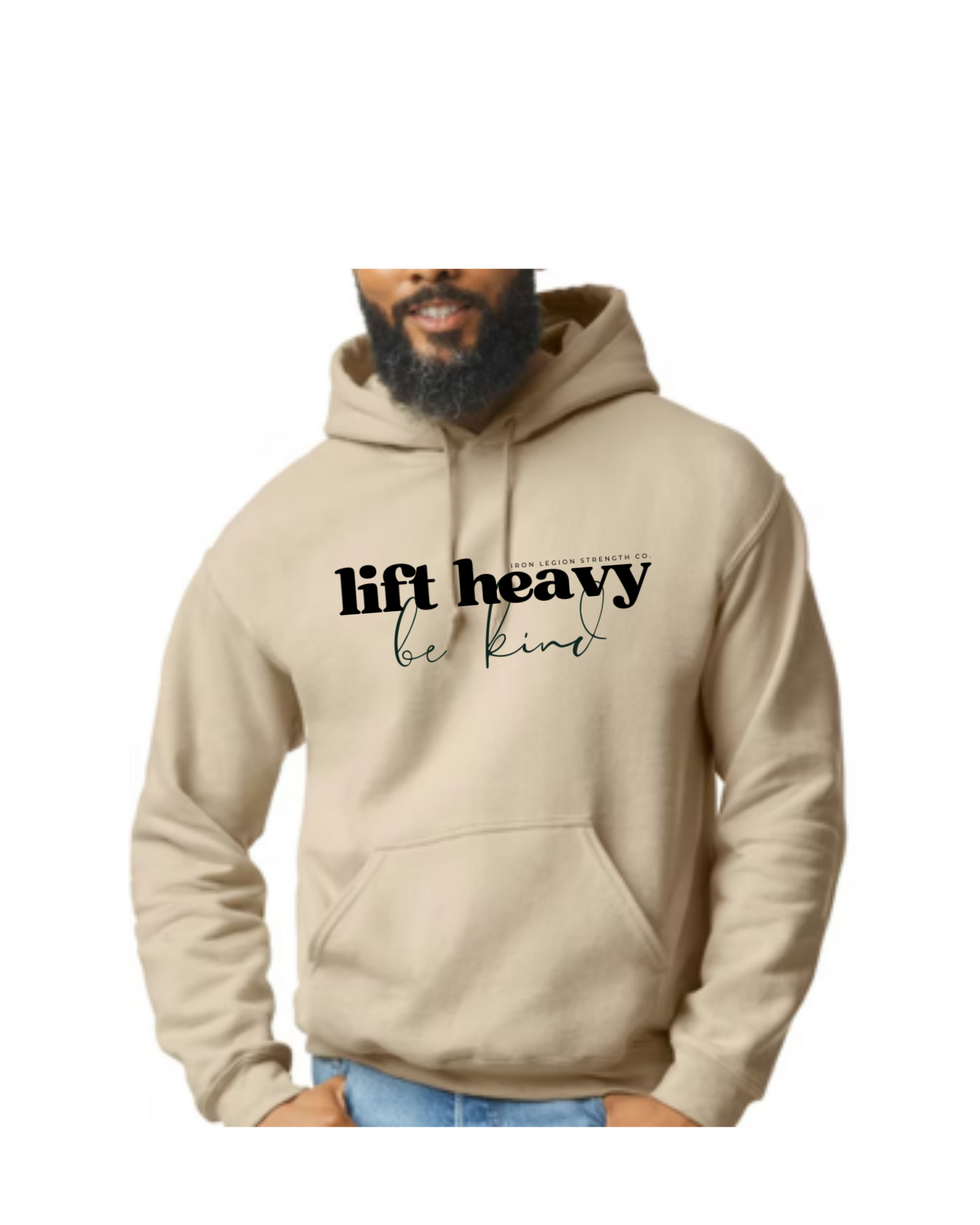 Lift Heavy Be Kind -IRON LEGION RETRO Edition- Unisex Pullover Hoodie