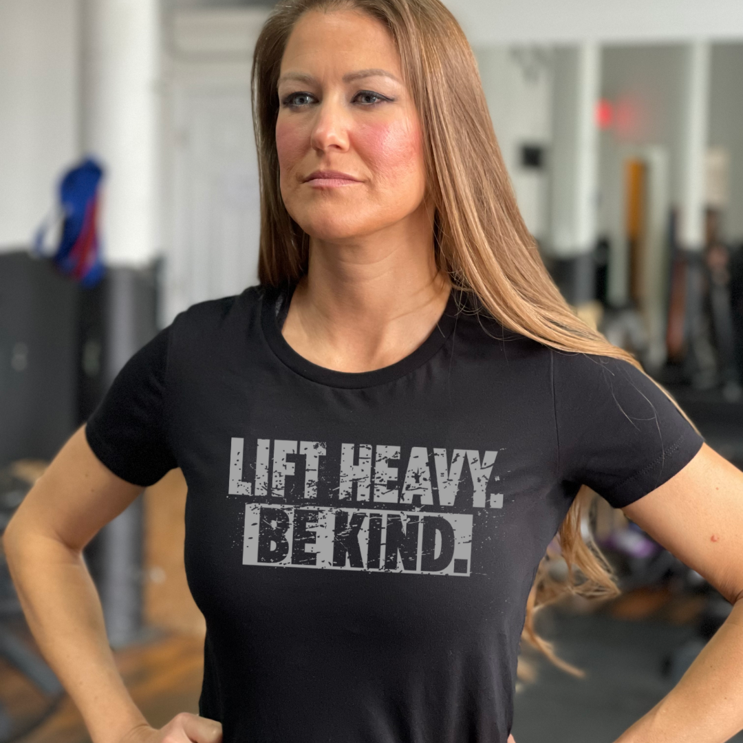 Lift Heavy Be Kind - Women's Slim Fit Tee